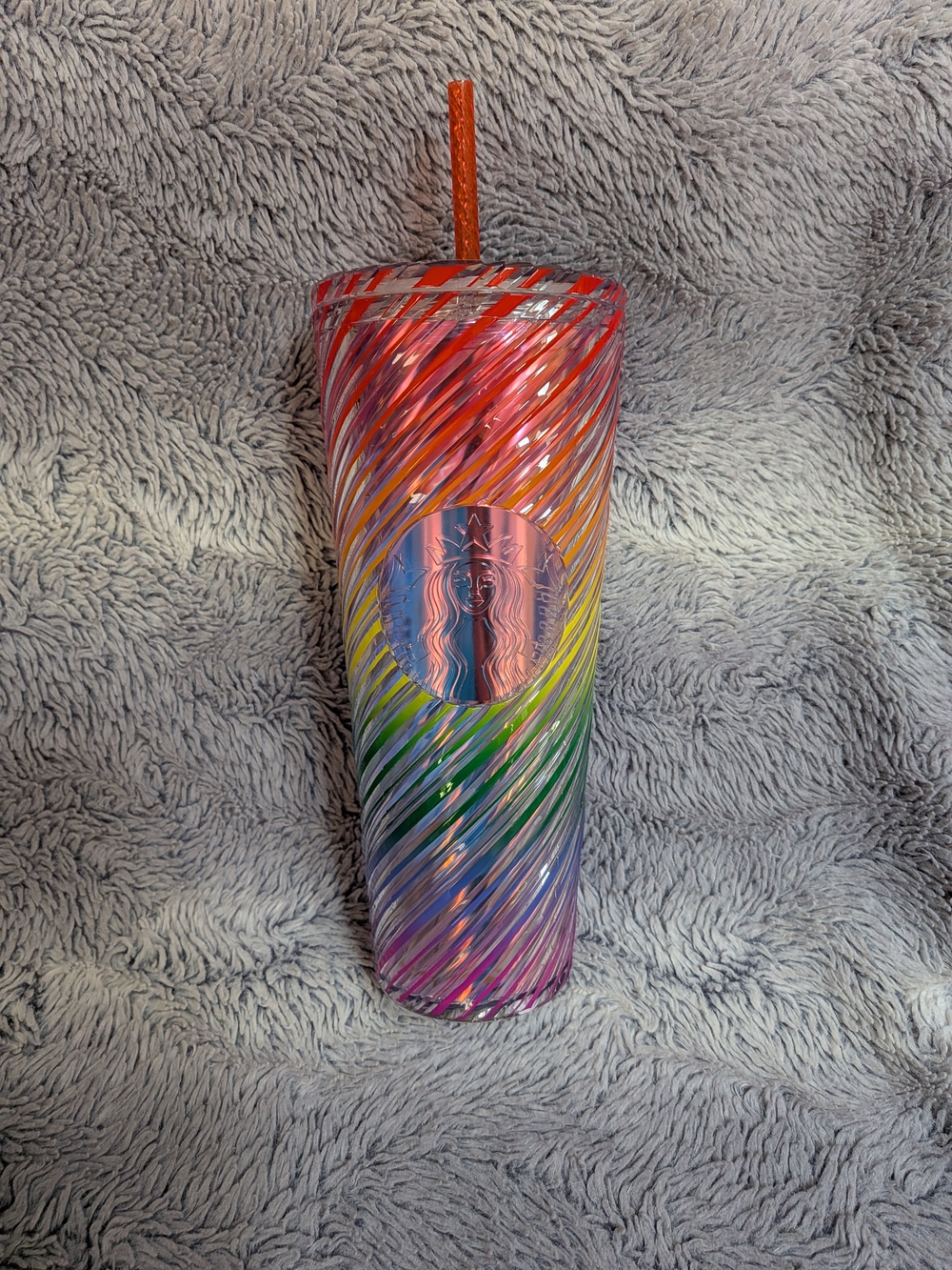 Starbucks Asia Iridescent Rainbow Swirl Tumbler BNWT